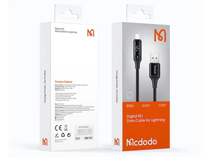کابل لایتنینگ به یو اس بی مک دودو MCDODO CA-1060 Lightning Digital Display Fast Charging Data Cable