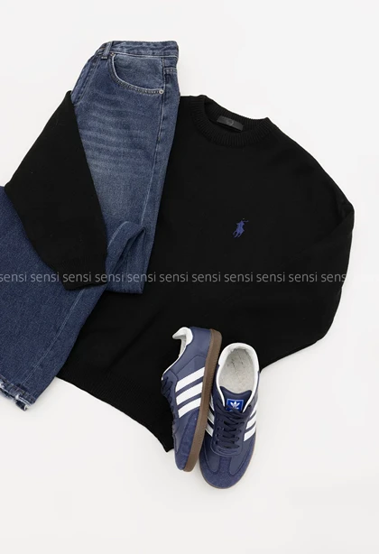 بافت یقه گرد گلدوزیPOLO کد1004904