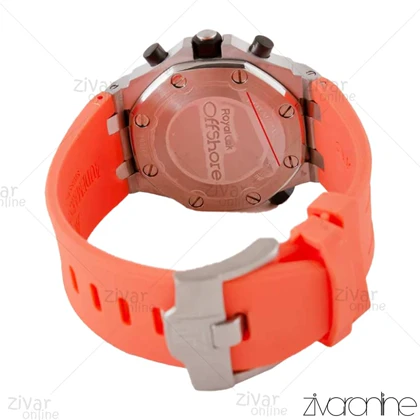 ساعت اودمار پیگه (AP) مردانه سه موتوره بند رابر نارنجی 104045