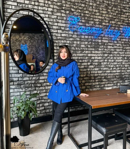 بارانی کوتاه خطی کد 14003483