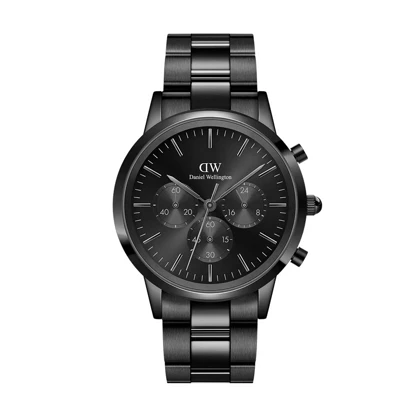 ساعت دنیل ولینگتون مردانه سه موتوره تمام مشکی DW-5428-G