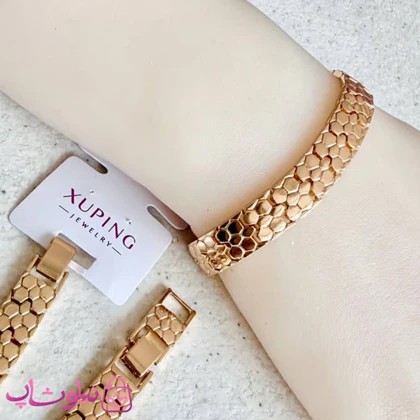 دستبند زنانه ژوپینگ طرح لانه زنبوری کد 1200