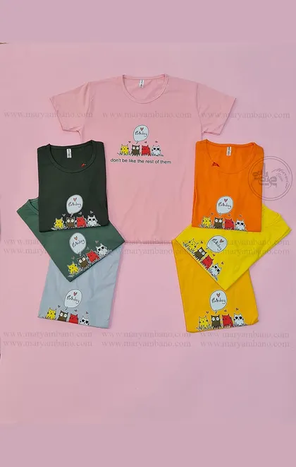 تیشرت طرح گربه 1