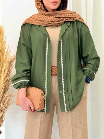 مانتو آستین کش نواردوزی