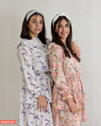 پیراهن سفید طرح پاپیون