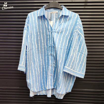 شومیز راه راه یقه هفت زنانه کد 36