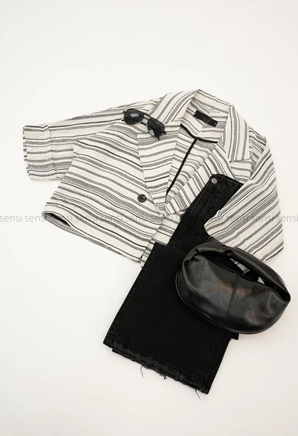 کت راه راه کنفی کد1005304