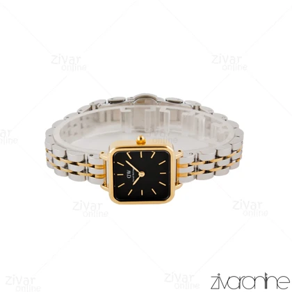 ساعت دنیل ولینگتون زنانه دو رنگ طلایی صفحه مشکی 104820