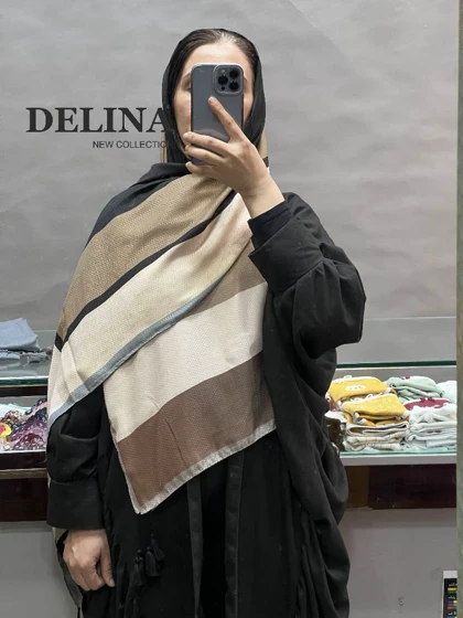 شال نخی فندی راه راه