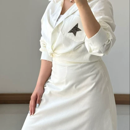 دامن زنانه لینن فون