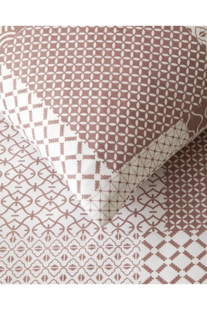 سرویس روتختی دو نفره English Home مدل Chain Patch ملحفه بدون کش پنبه