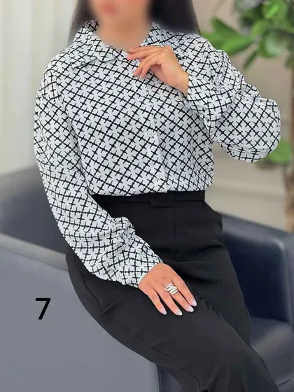 شومیز طرح دار آیسان