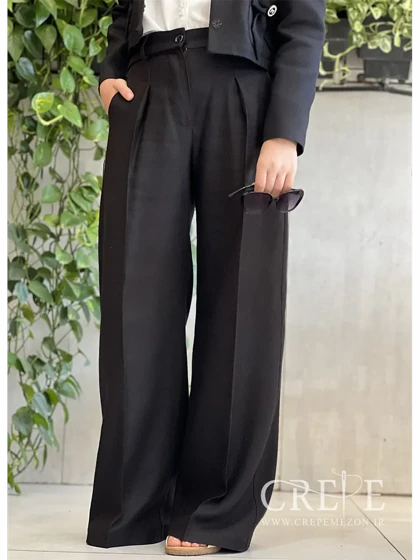 شلوار لینن کجراه پیله دار