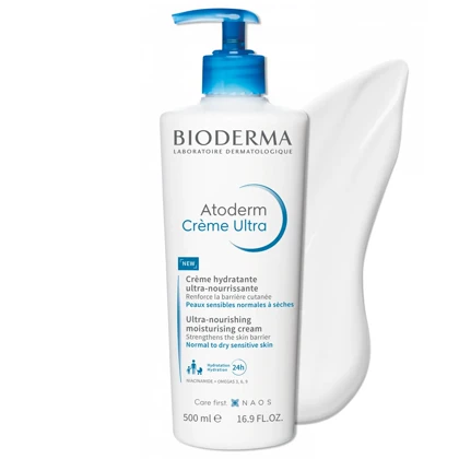 کرم مرطوب‌کننده صورت بایودرما مدل Atoderm Ultra مناسب پوست خشک حجم 500 میلی‌لیتر