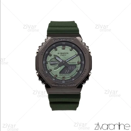 ساعت جی شاک GM2100H مردانه چند ضلعی سبز مشکی 105832