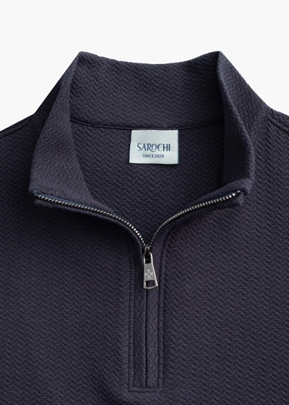 سویشرت نیم زیپ بلو بلک