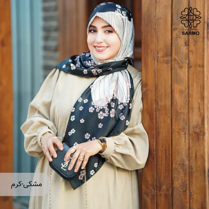 روسری ابریشم توییل شکوفه
