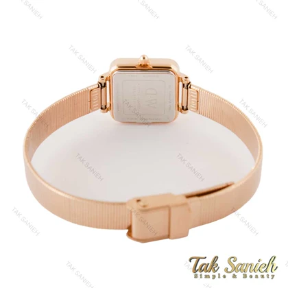 ساعت دنیل ولینگتون زنانه مربعی رزگلد صفحه سبز DW-4199-L