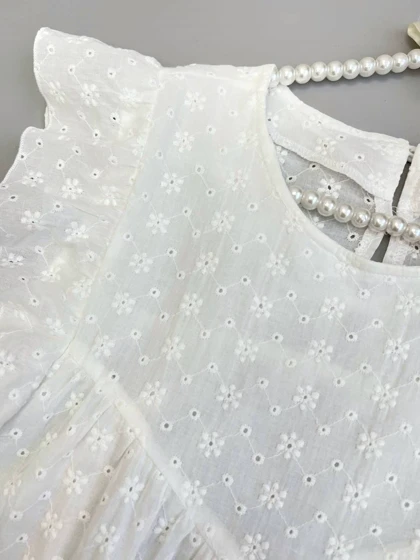 تاپ آستین چین خامه دوزی کد 3658