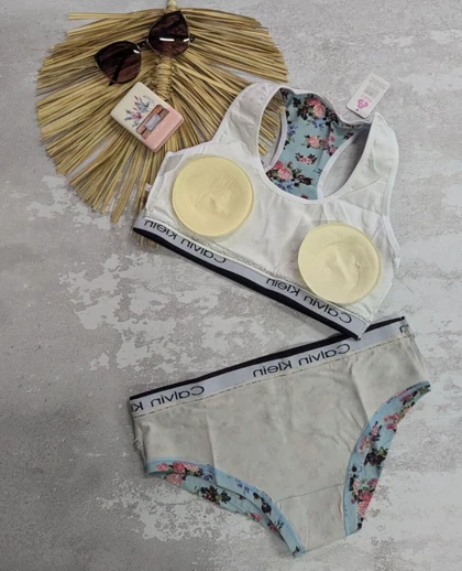 ست نیم‌تنه و شورت گلریز109113 سایز XL مناسب 40,42