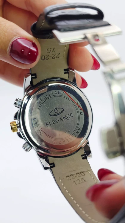 ساعت مچی ست مردانه و زنانه الگانس Elegance با بند چرم و سبک 3موتوره