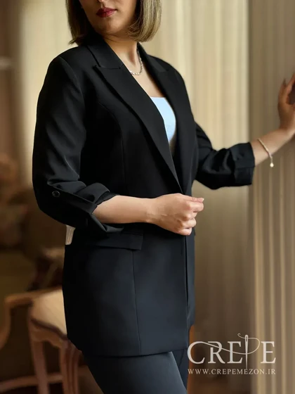 ست کت و شلوار آستین بنددار