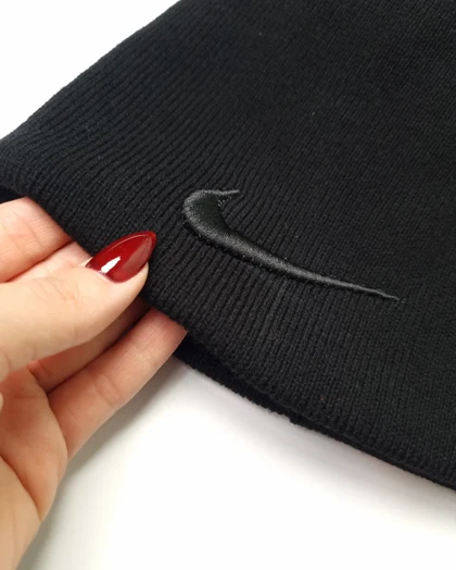 کلاه بافت مردانه دولایه سیلکا مدل Nike گلدوزی