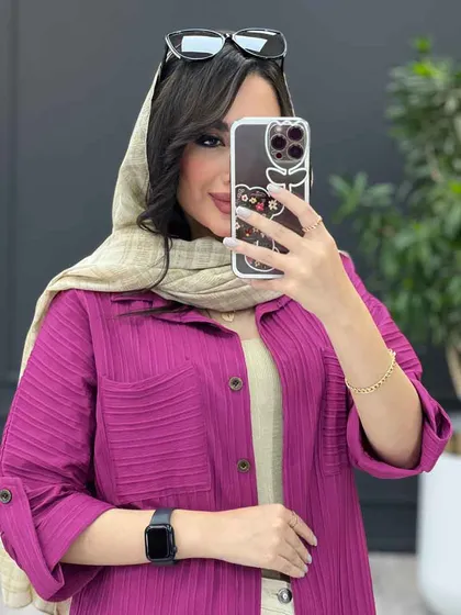 مانتو دو جیب آستین پاگن