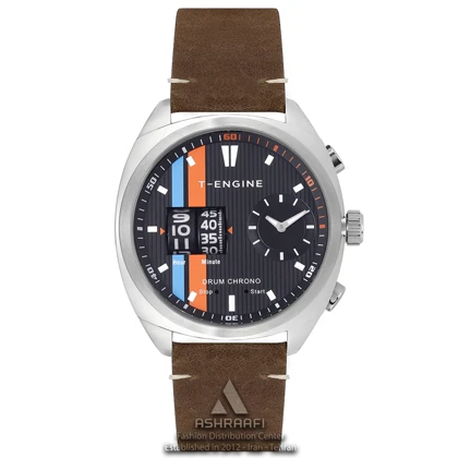 ساعت تی انجین بند چرمی T-Engine Drum Chrono 3954