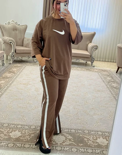 ست لباس دخترانه و زنانه نایک بغل چاک‌دار