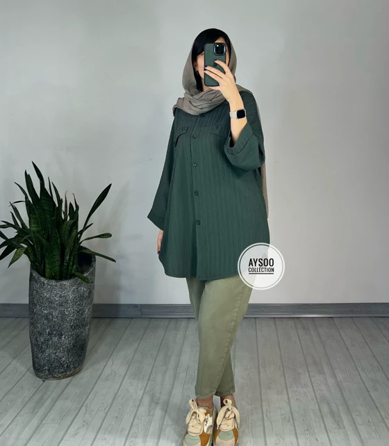 مانتو دکمه دار برکه