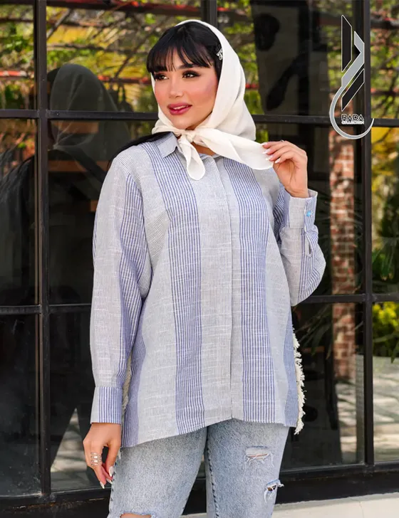 مانتو لینن راه راه ST091