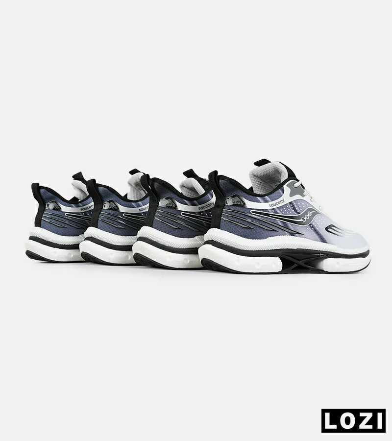 کفش کتانی سفید خاکستری Saucony Axon 3 مدل 7404
