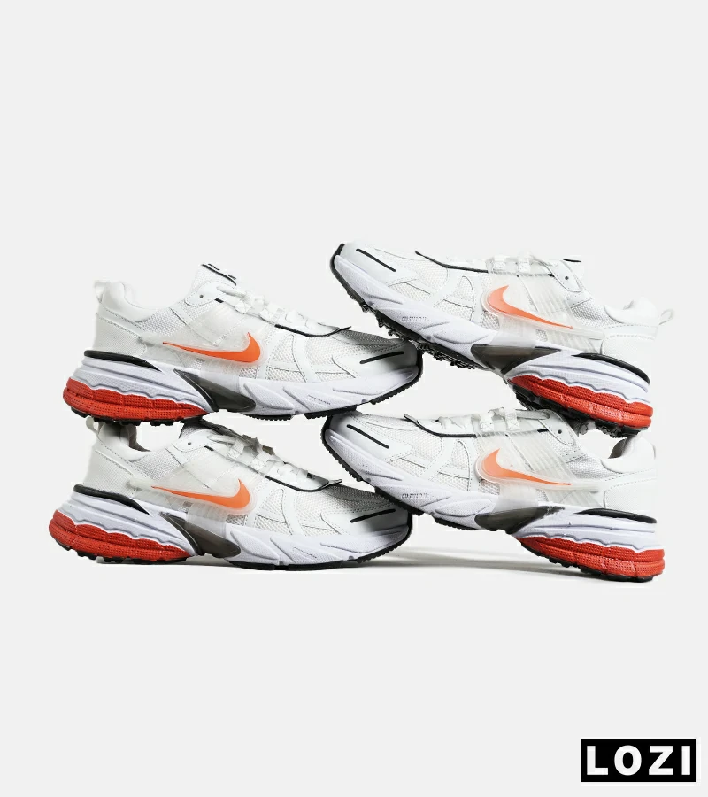 کفش کتانی مردانه و زنانه سفید نارنجی Nike cushlon مدل 7162