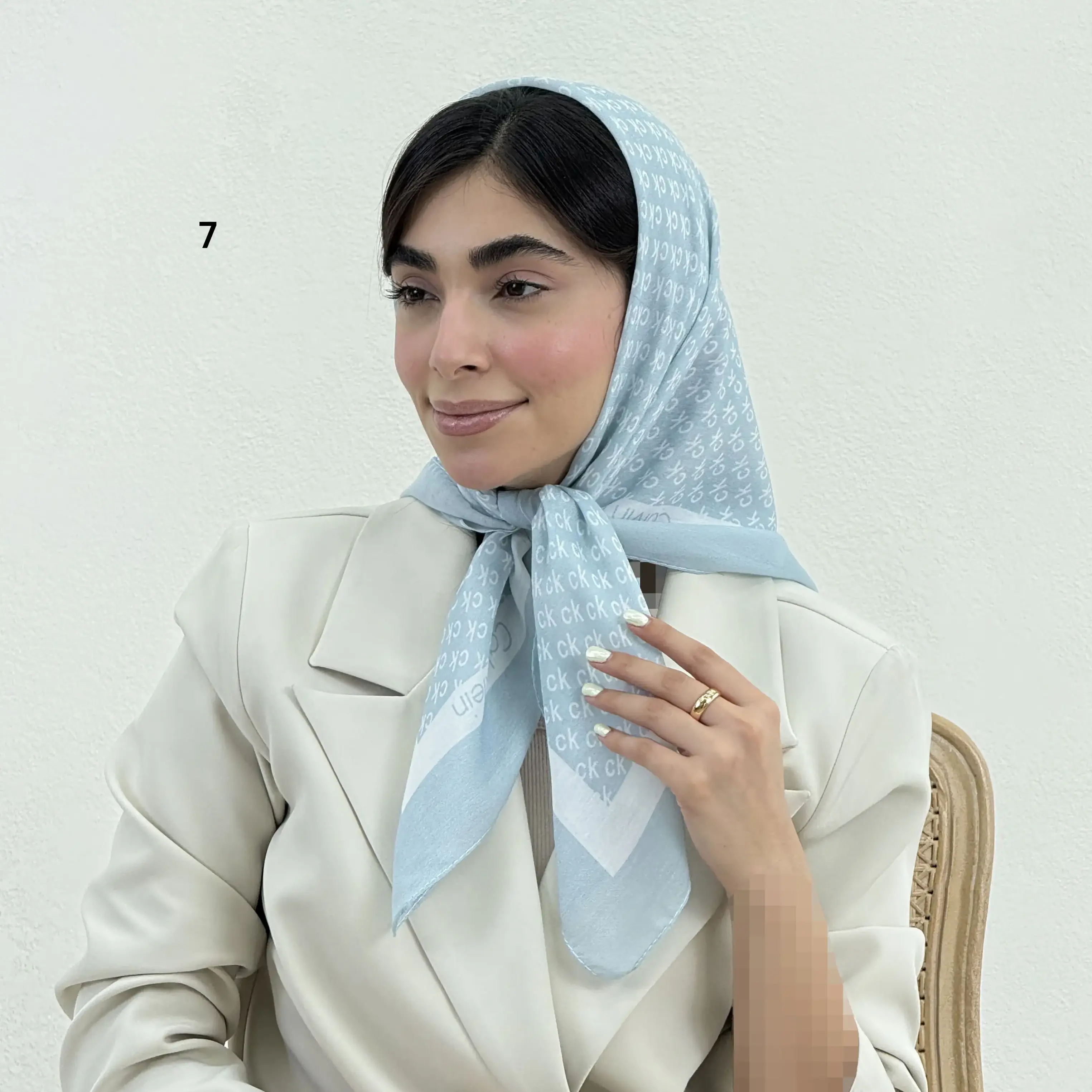 مینی اسکارف زنانه طرحدار نخی | آی بولک