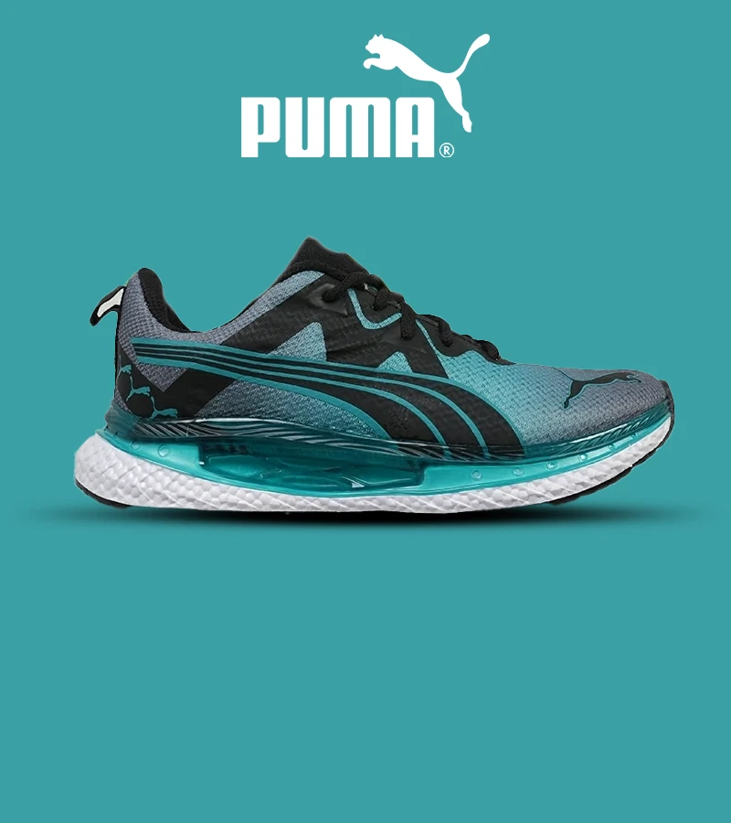 کفش کتانی ورزشی مردانه و زنانه سبز آبی مشکی PUMA مدل 4678