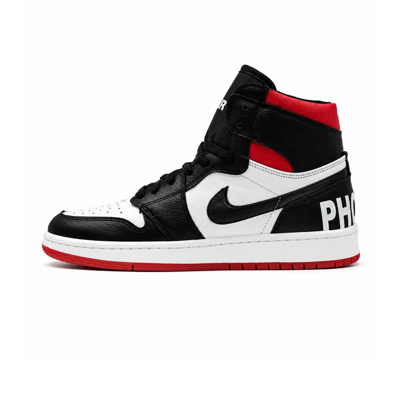 کفش و کتانی مردانه ساق‌دار مدل NIKE JORDAN 1 رنگ سفید مشکی کد 2255