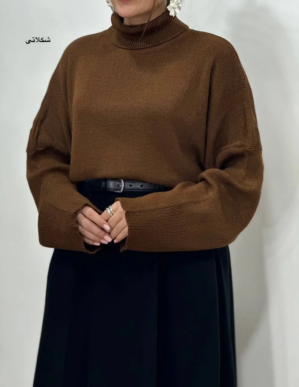 پلیور بافت یقه اسکی وانیا 5