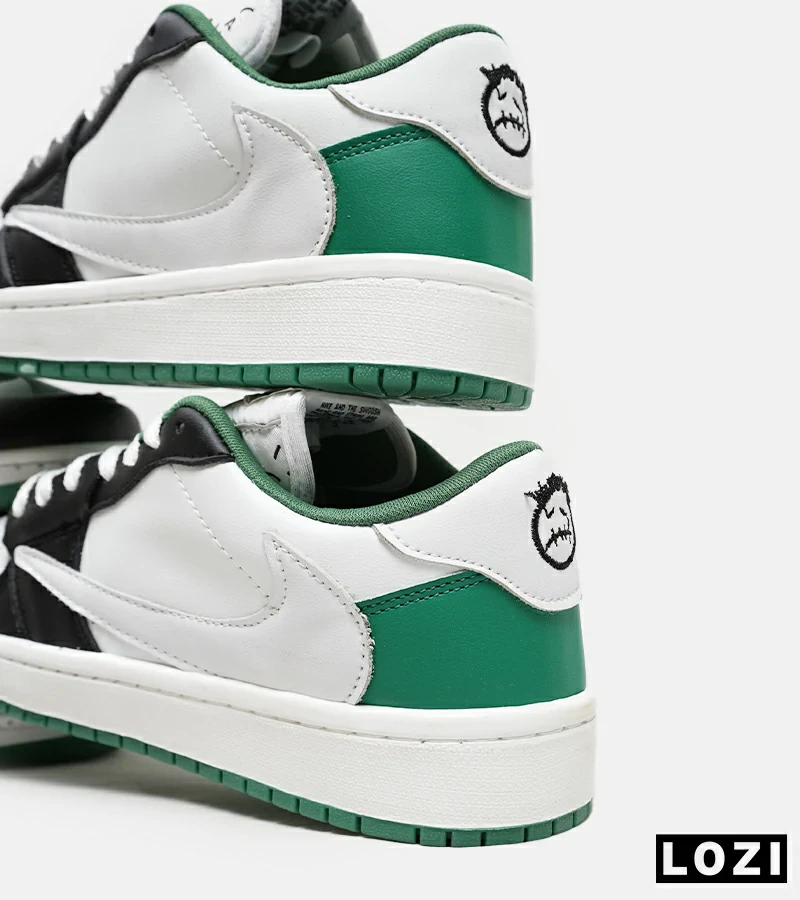 کفش کتانی مردانه سفید مشکی سبز NIKE travis scott مدل 5476