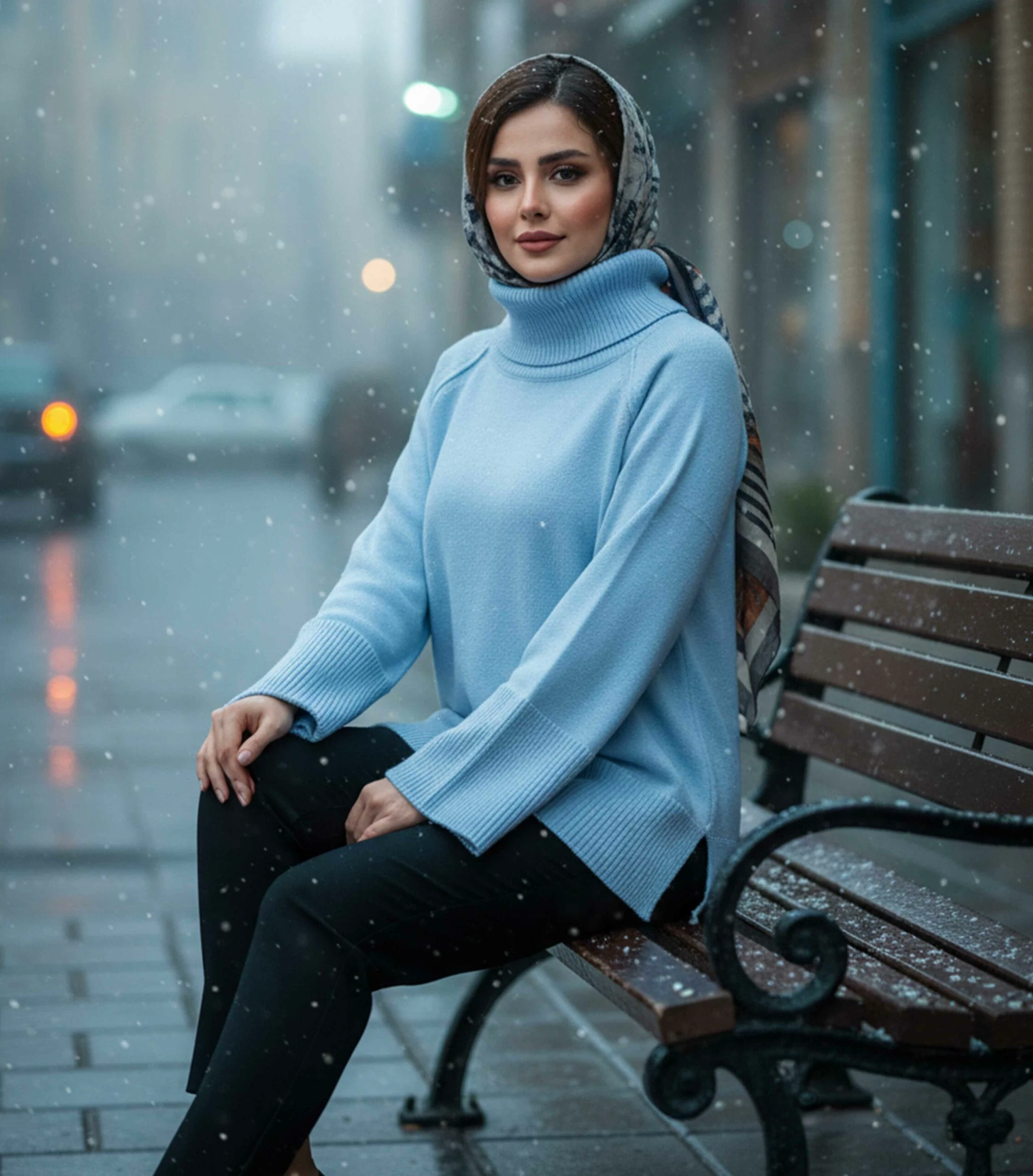 بافت یقه شل Pinki 5585 در چهار رنگ