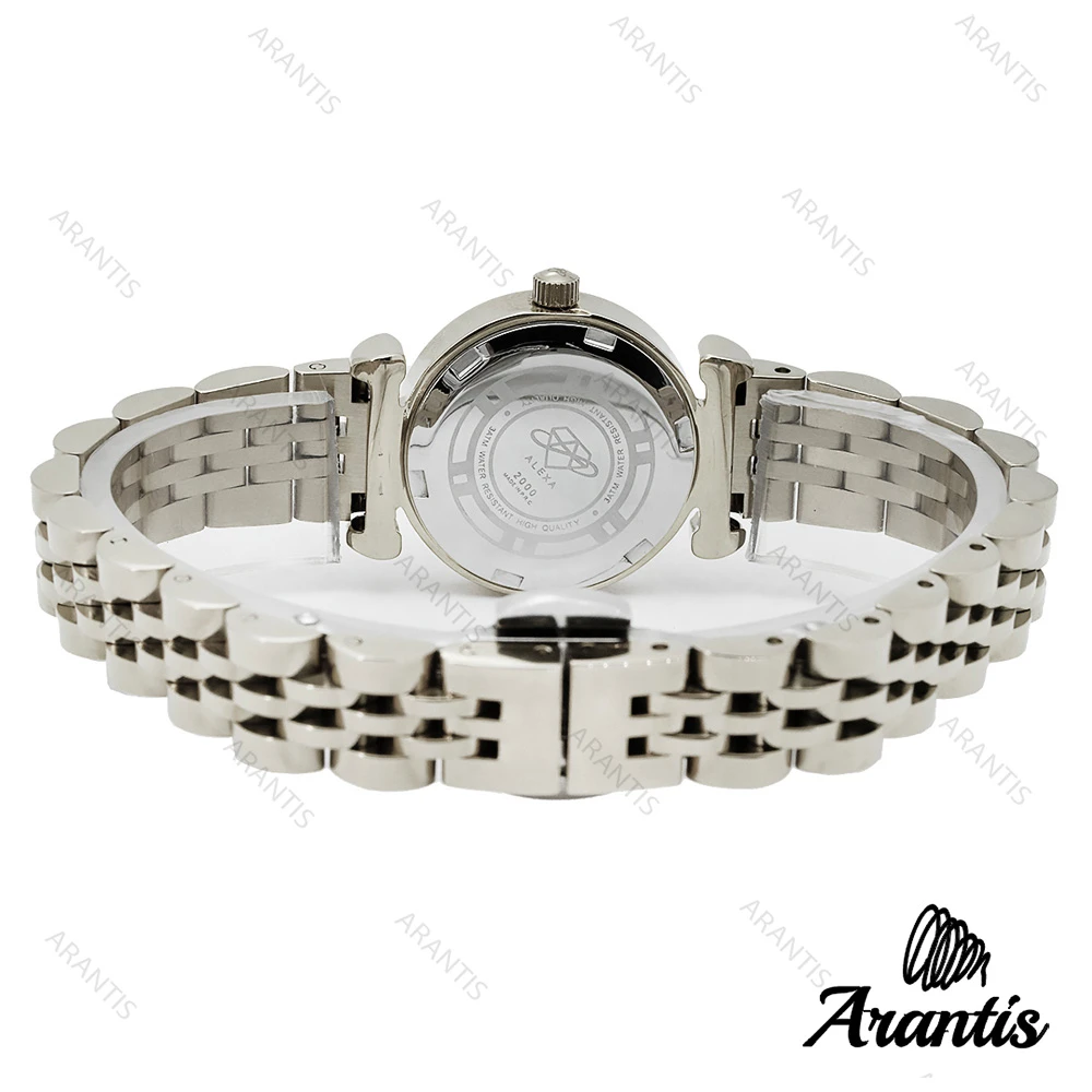 ساعت الکسا 2000z زنانه بدنه سیلور دورنگین w-10107