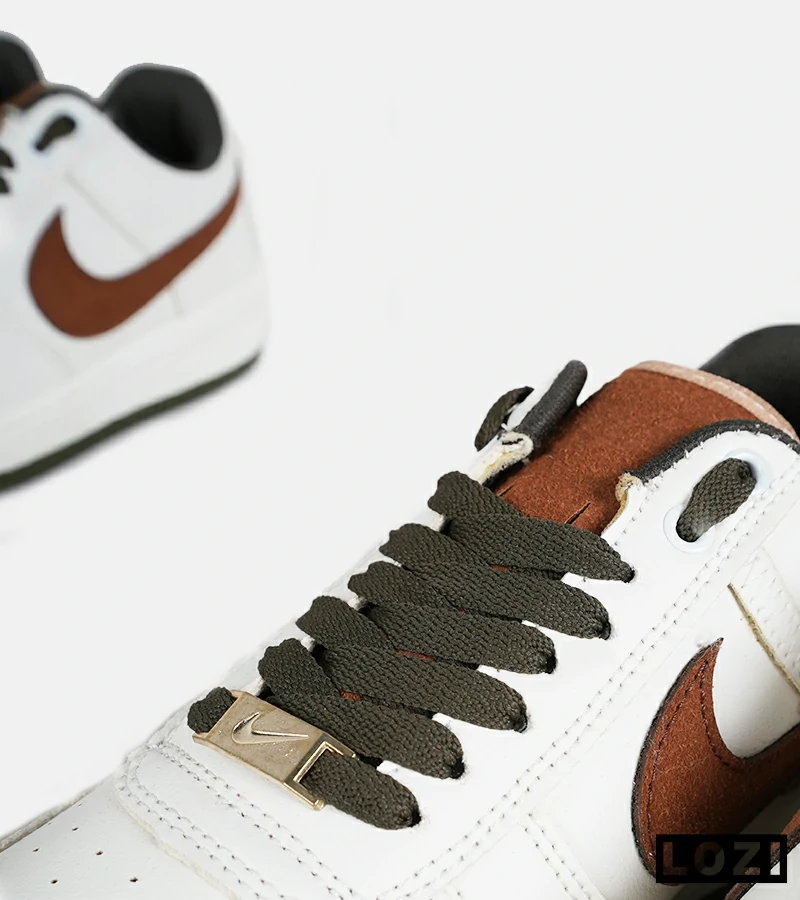 کفش مردانه و زنانه سفید قهوه ای NIKE AIR FORCE مدل 7418