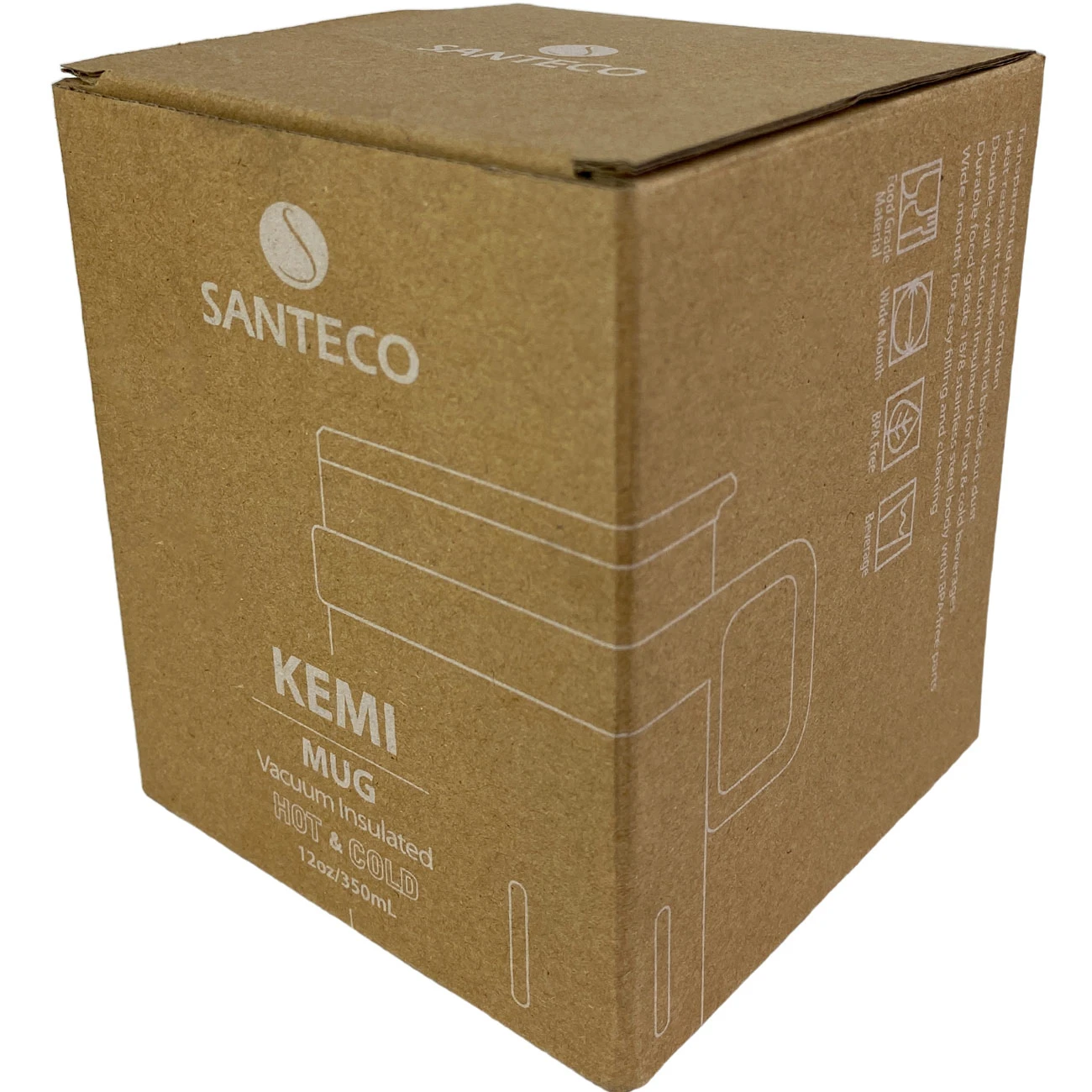 ماگ دوجداره درب دار سانتکو SANTECO مدل HM-350 ظرفیت 350 میلی لیتر