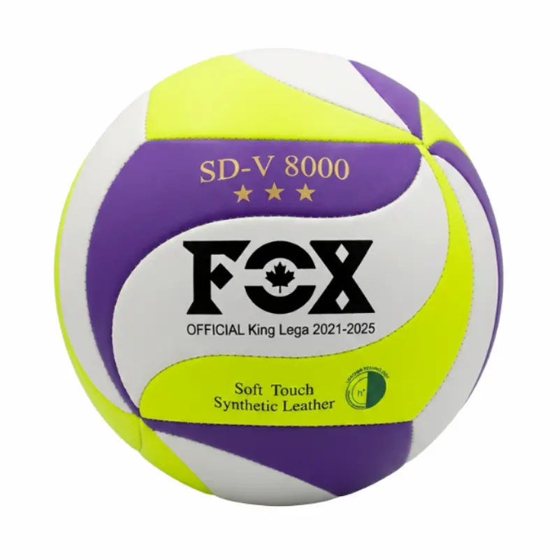 توپ والیبال چرم FOX مدل V8 سه ستاره سایز 5