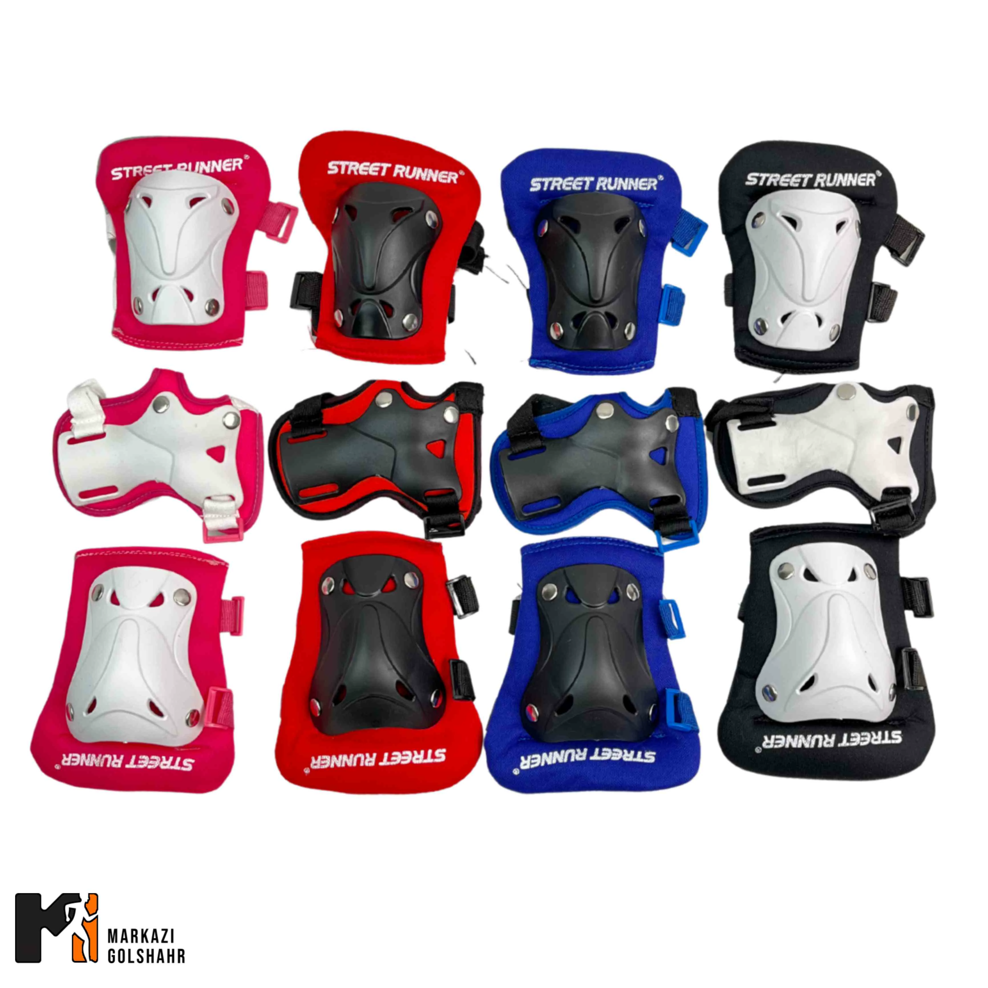 ست ایمنی اسکیت زانو بند، آرنج بند و دستکش