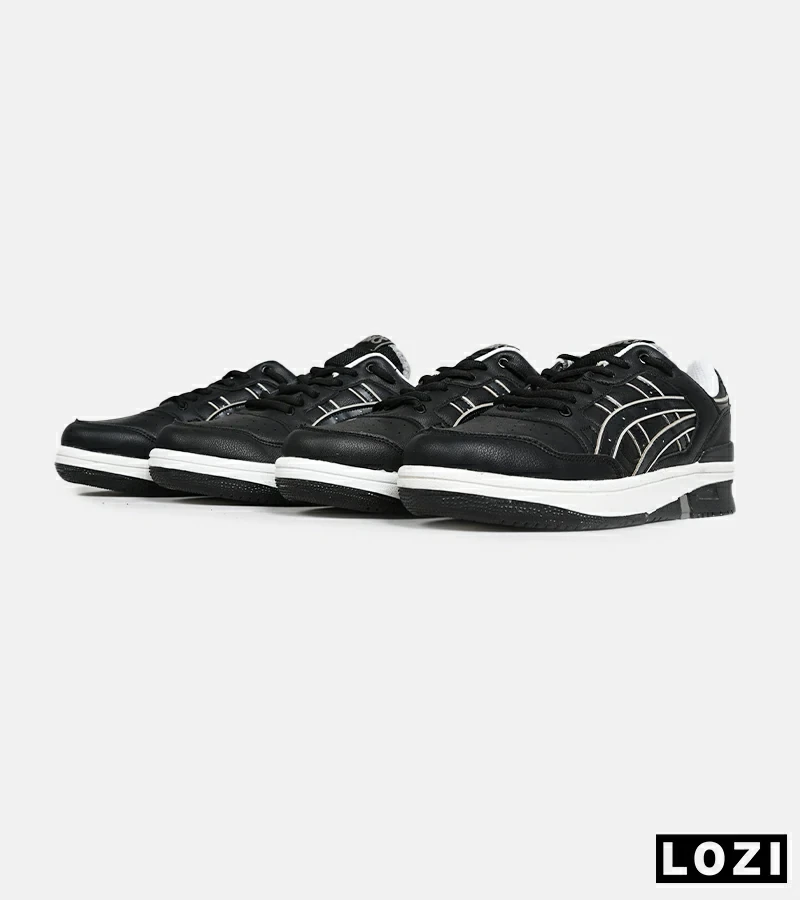 کفش کتانی مردانه مشکی سفید ASICS TIGER RUNNER II مدل 6691