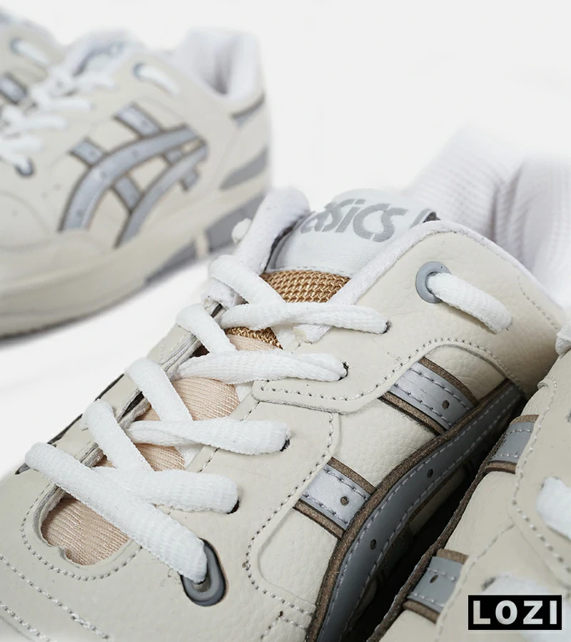 کفش کتانی مردانه کرم طوسی ASICS TIGER RUNNER II مدل 6694