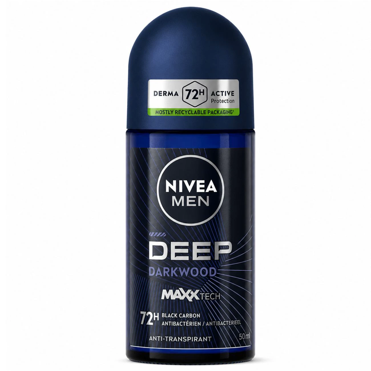 رول ضد تعریق مردانه نیوآ Deep Darkwood 72H آنتی باکتریال 50ml