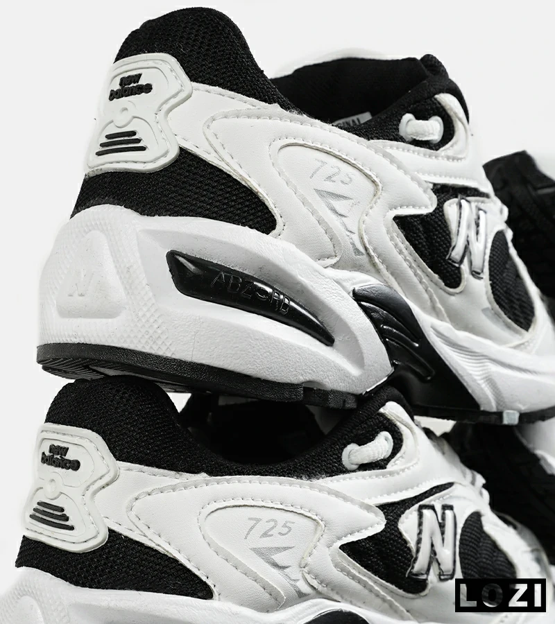 کفش کتانی مردانه و زنانه سفید مشکی NEW BALANCE 725 مدل 7270