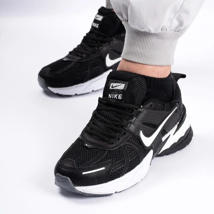 کتانی اسپرت مردانه مدل نایک V2K رنگ مشکی سفید کد 9651